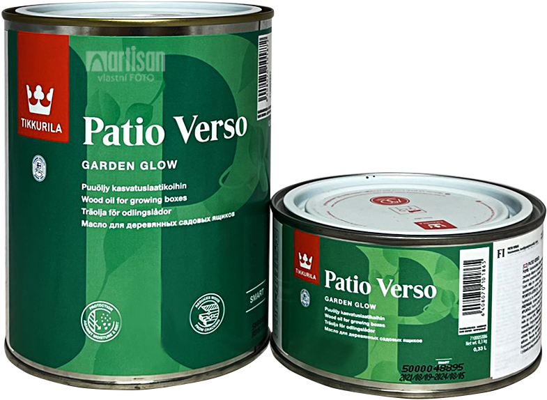 TIKKURILA Patio Verso - olej na vyvýšené záhony v objeme 0.33 l a 0.9 l